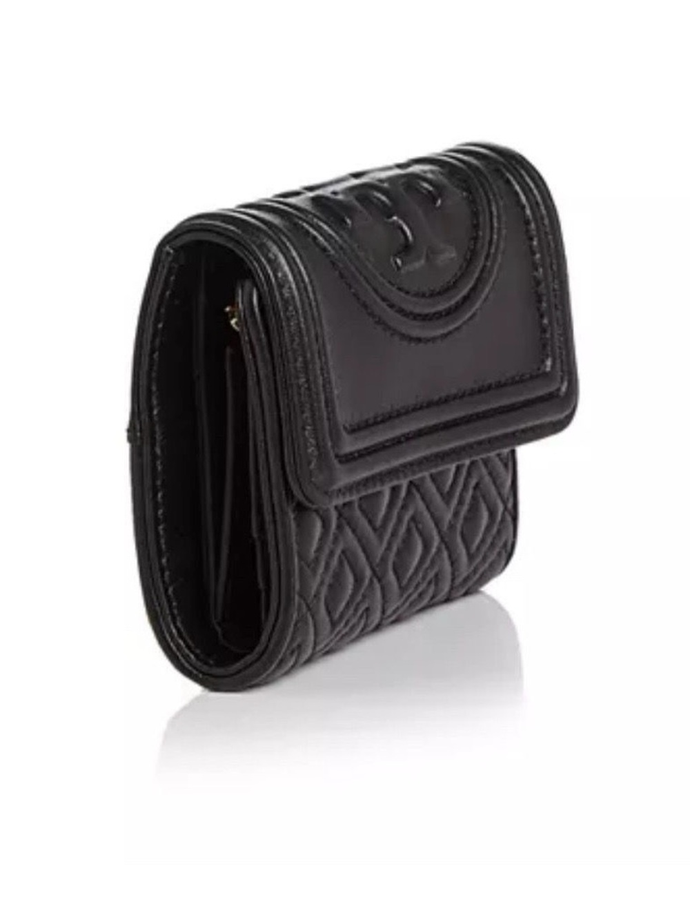 Tory Burch Quilted Leather Wallet - Black